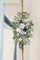 Blue Ceremony Arbor Reception Backdrop Rose Floral Decorations.